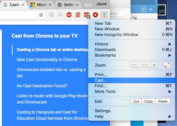 Cast from Chromecast