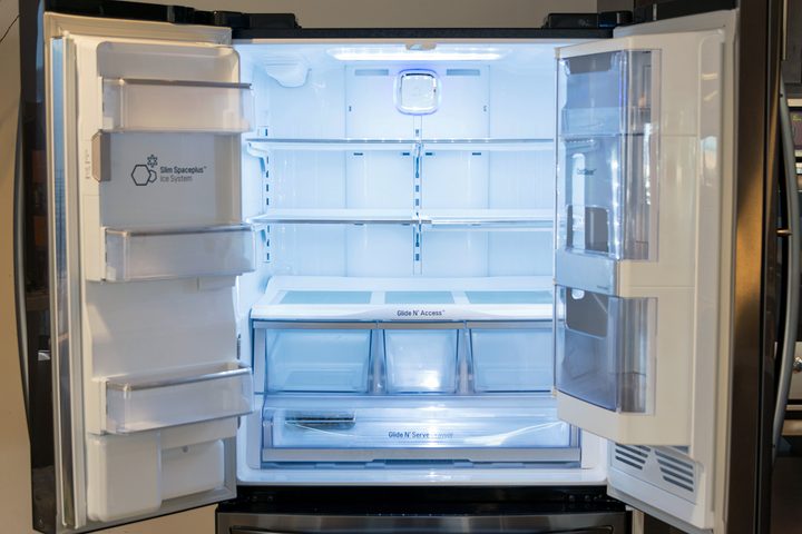 LG Instaview Refrigerator 2017 doors open
