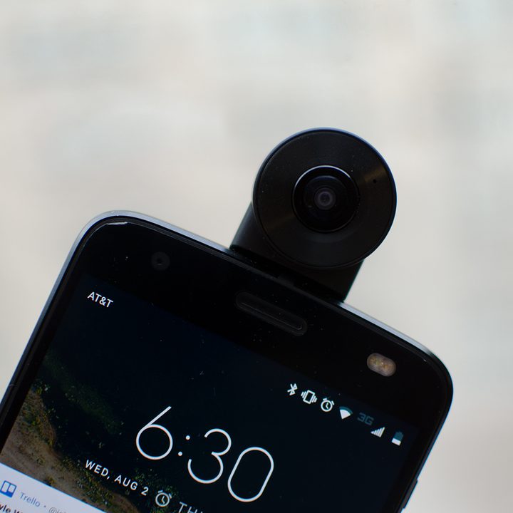 Moto 360 Camera close up
