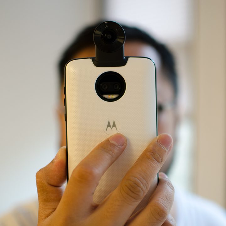 Moto 360 Camera in hand