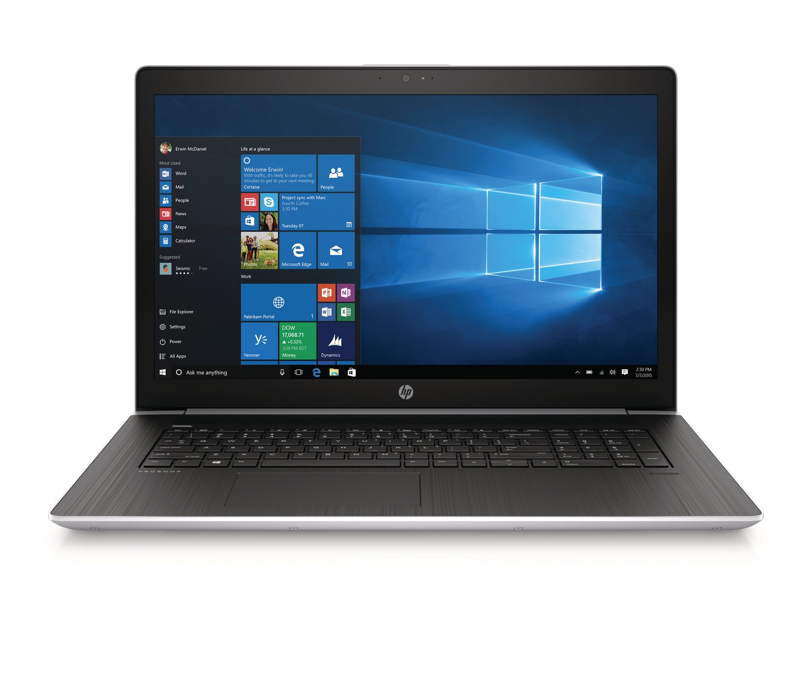 hp probook 400 g5 news 470 frontopen natural silver win10