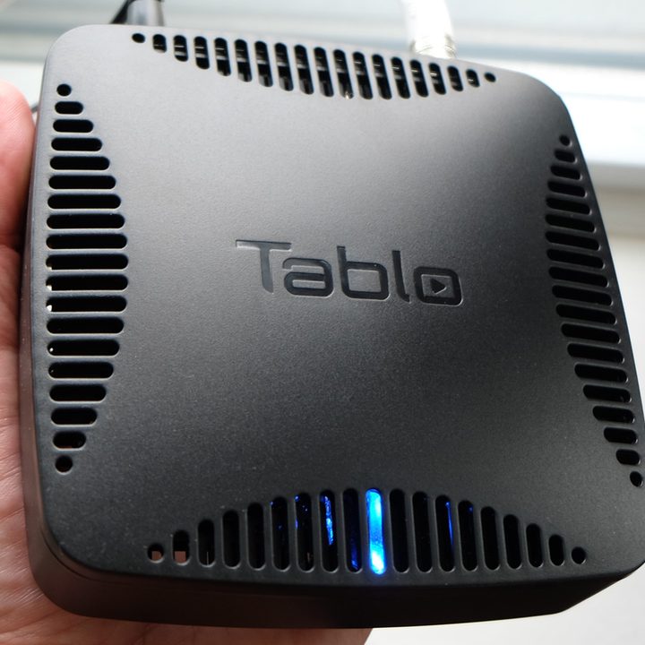 Nuvyyo Tablo Dual OTA DVR held in-hand