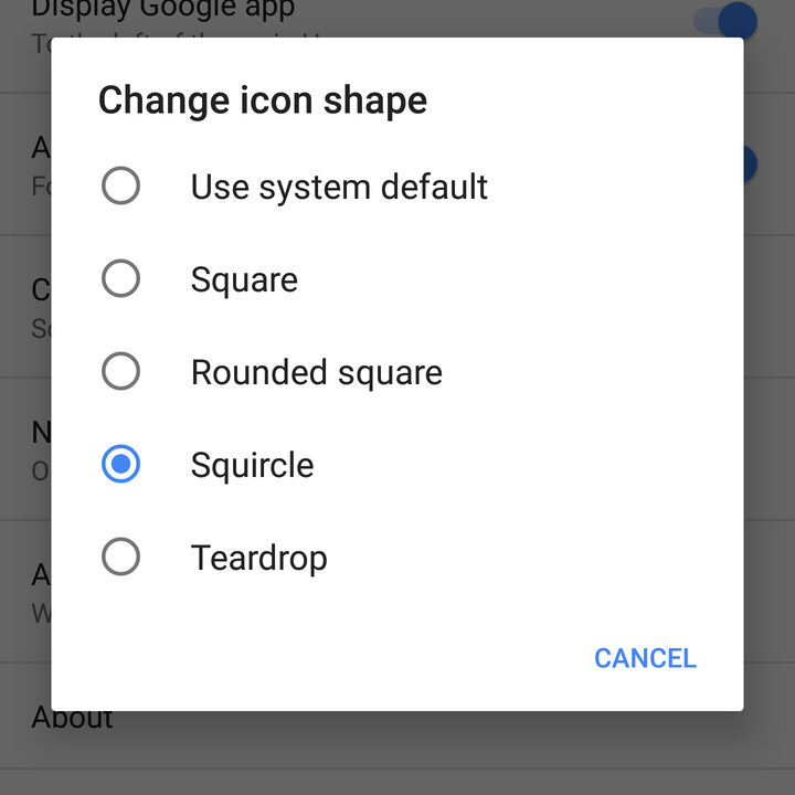 android 8.0 oreo review icon shape
