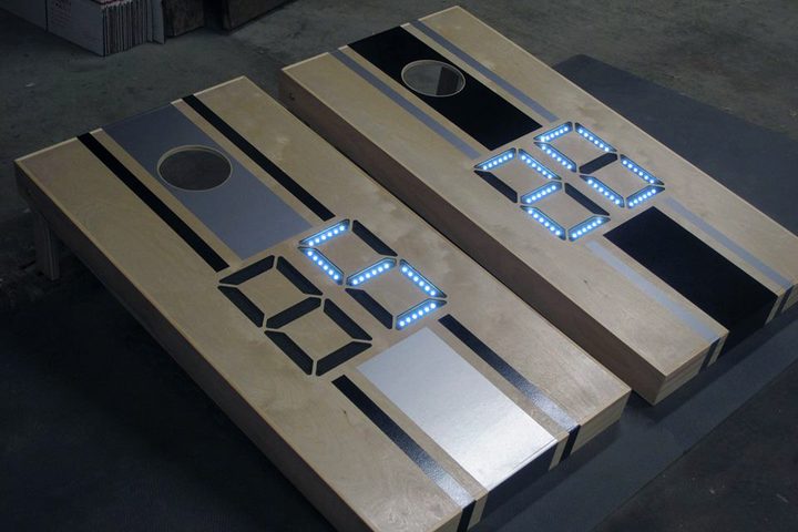 best tailgating gear Lightning Cornhole Electronic Scoring Boards