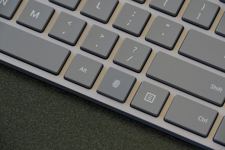 Microsoft Modern Keyboard with Fingerprint ID review fingerprint