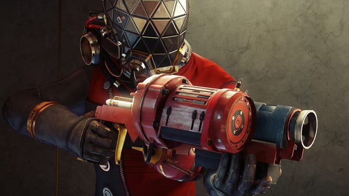 A character holds a gloo gun in Prey.