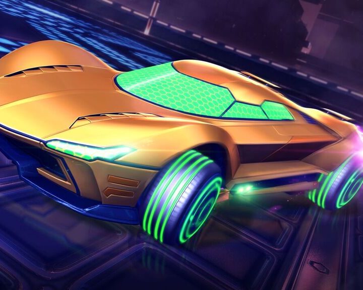 Racing car in Rocket League.