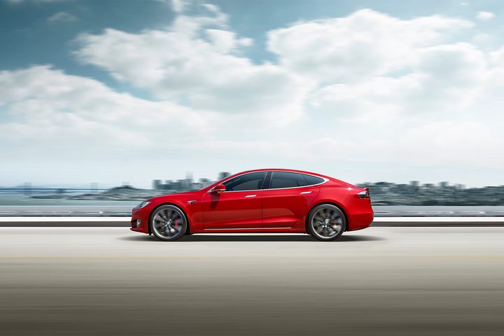 Tesla Model S red