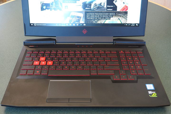 HP Omen 15 review keyboard 2