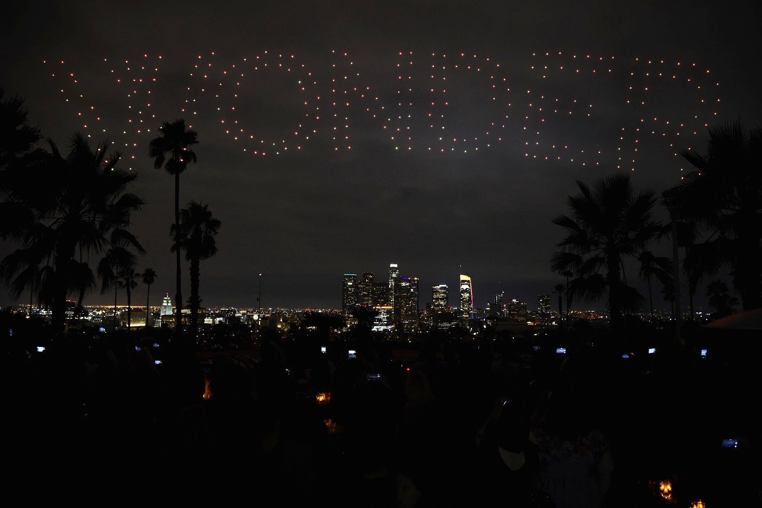wonder woman drone light show intel drones 8