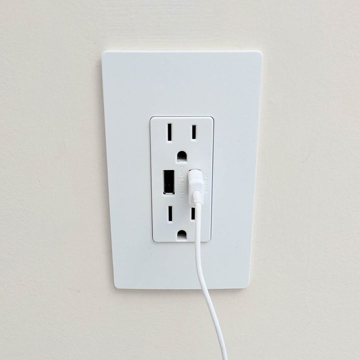 Completed USB outlet