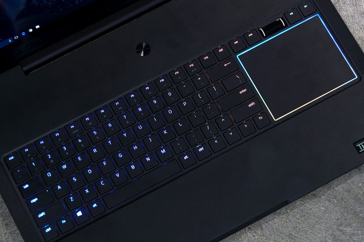 Razer Blade Pro 17 review keyboard top