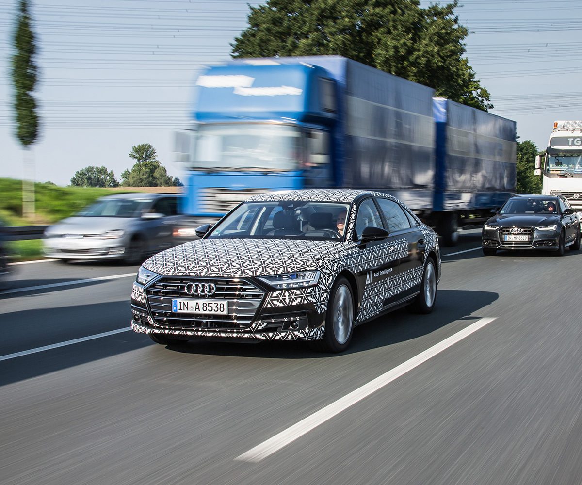 Audi A8 traffic drama shot