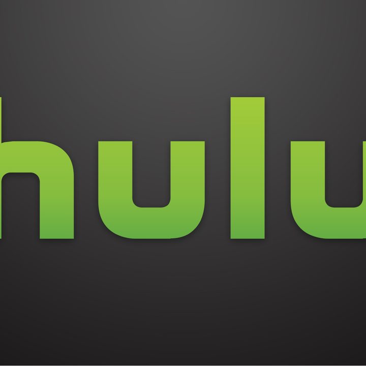 The Hulu logo on a gray background.