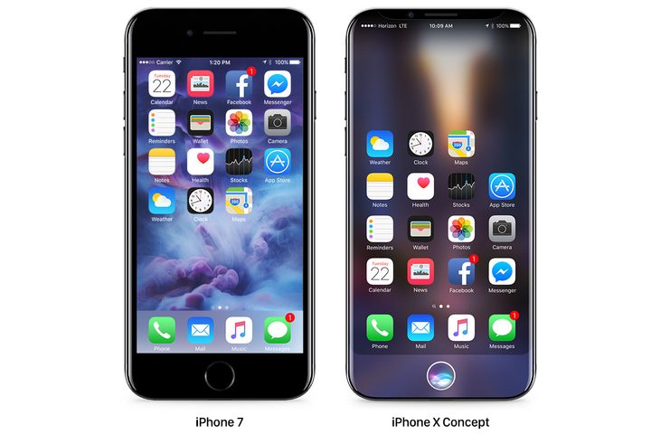 iphone 7 vs iphone x concept