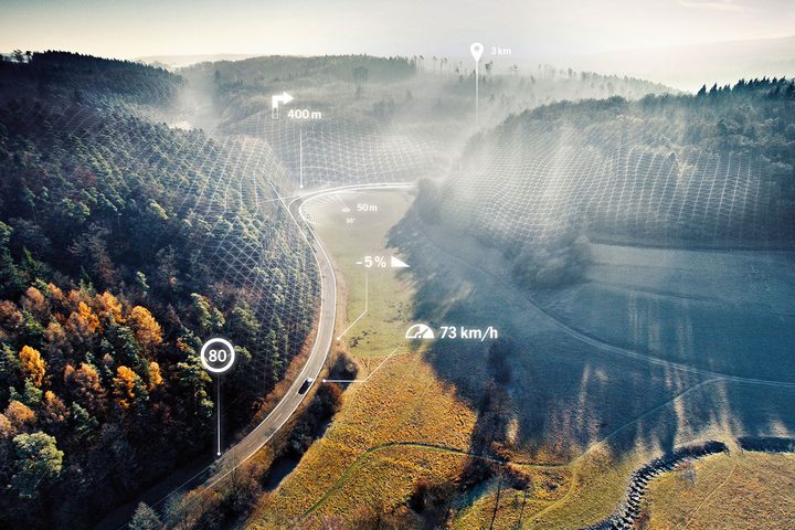 Porsche InnoDrive graphic forest