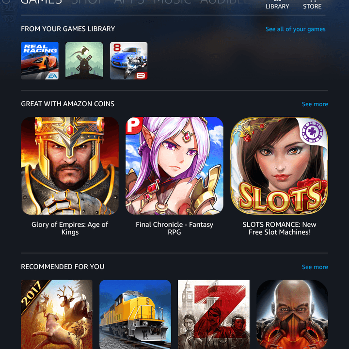 Amazon Fire HD 10 (2017) review app games