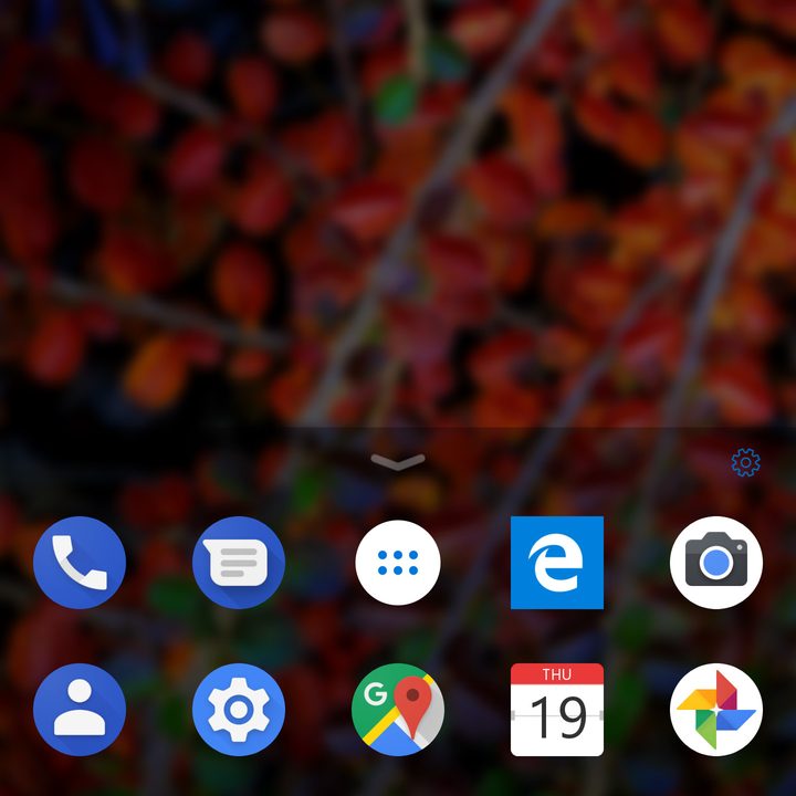 microsoft launcher edge android arrow 5