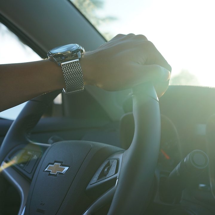 car marketing woman driving