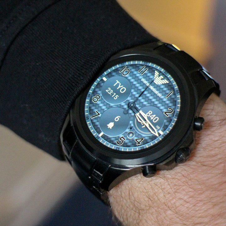 Emporio Armani EA Connected Smartwatch review wrist angle