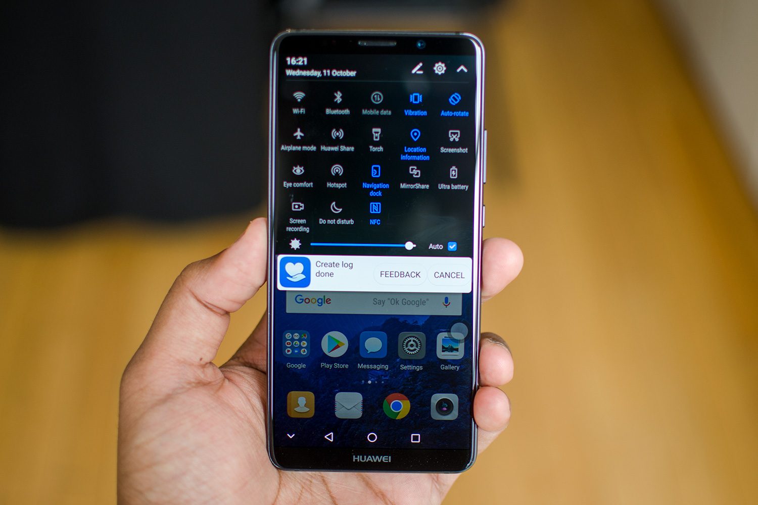 Huawei Mate 10 and 10 plus review status pulldown