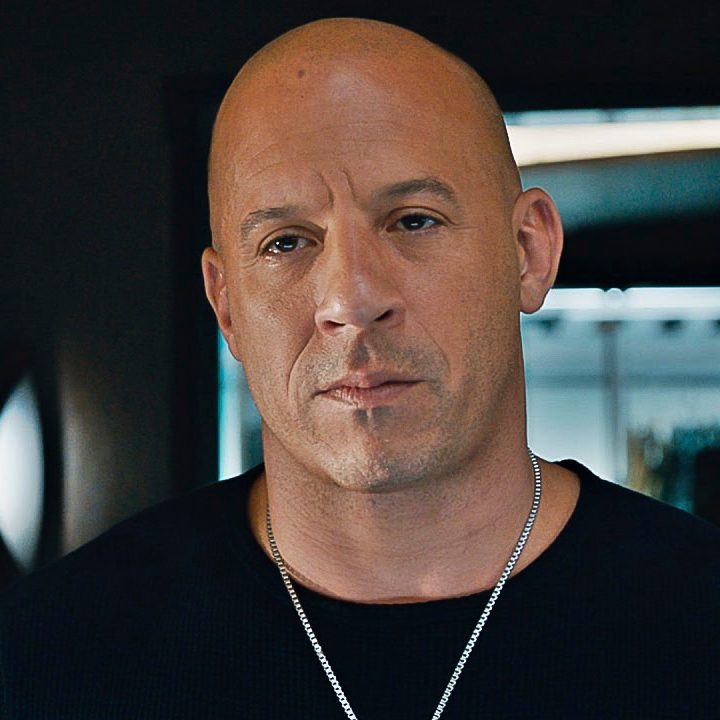 Vin Diesel stares in a scene from Fast 8.
