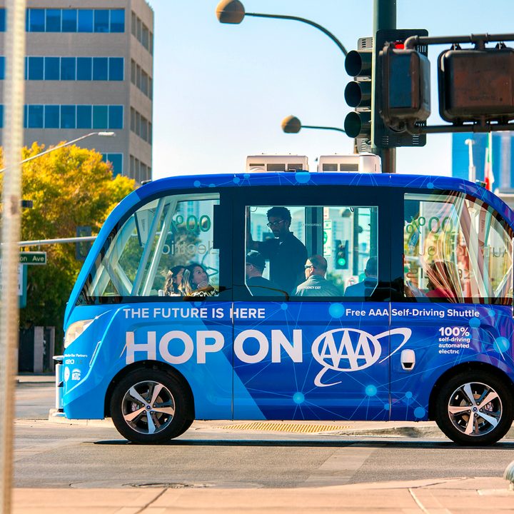 self driving bus crash vegas account aaa av shuttle image 2