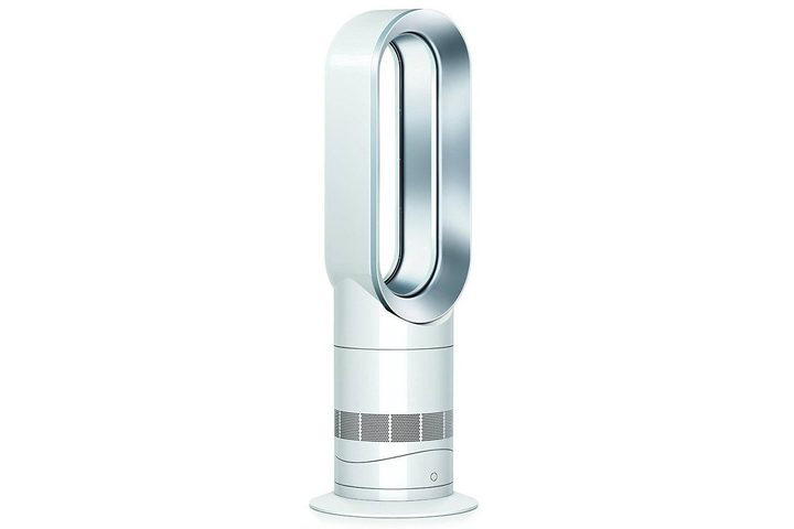 The Dyson Hot+Cool AM09 Jet Focus heater and fan against a white background.