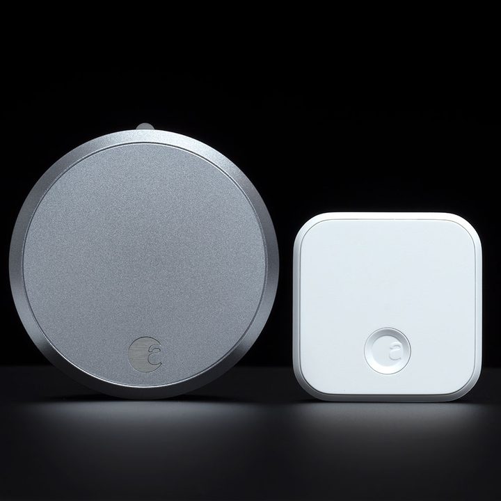 The August Smart Lock Pro with the Connect Hub.