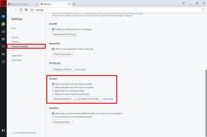 How to enable cookies