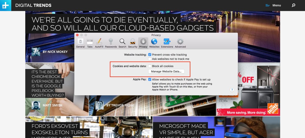 How to enable cookies