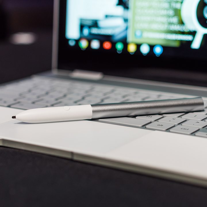 google pixelbook review stylus on keyboard