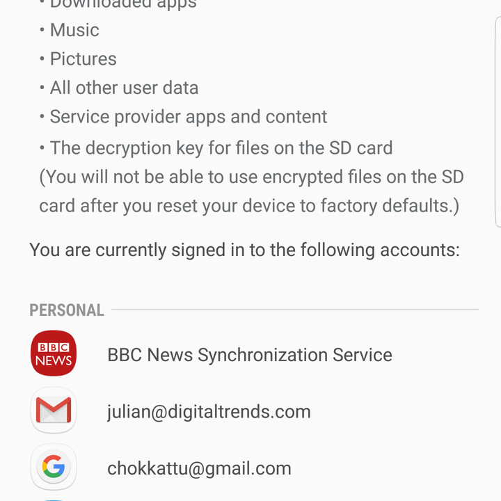 galaxy s8 factory data reset