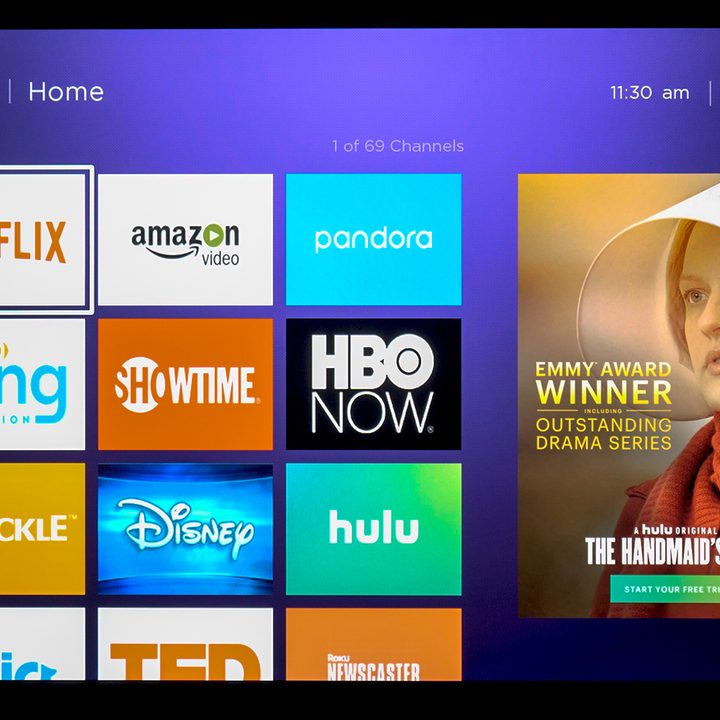 Roku Streaming Stick+ home screen