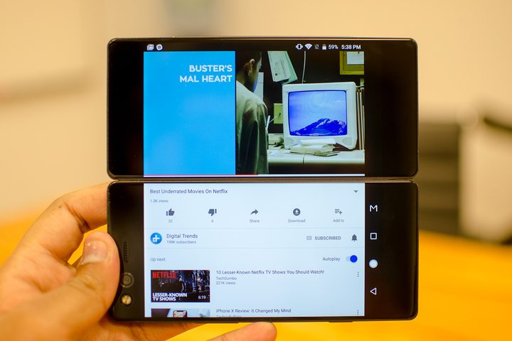 zte axon m dual screen landscape