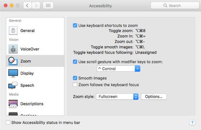 Apple Zoom Menu