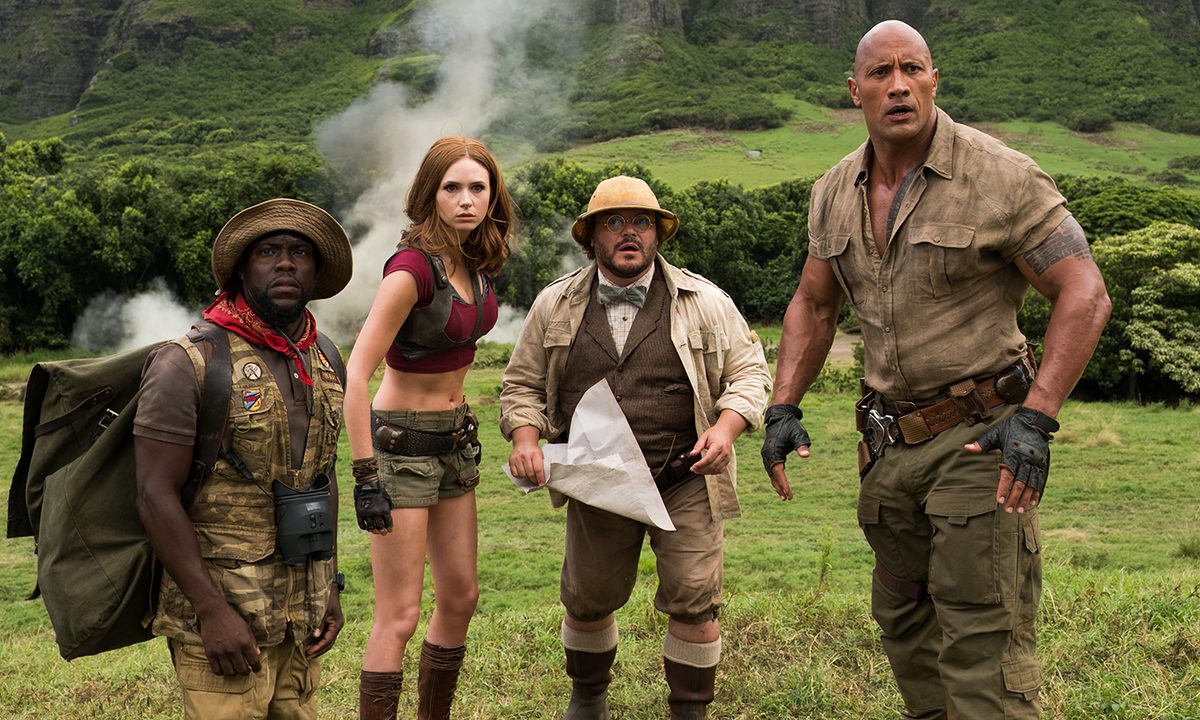 The four protagonists in "Jumanji: Welcome to the Jungle."
