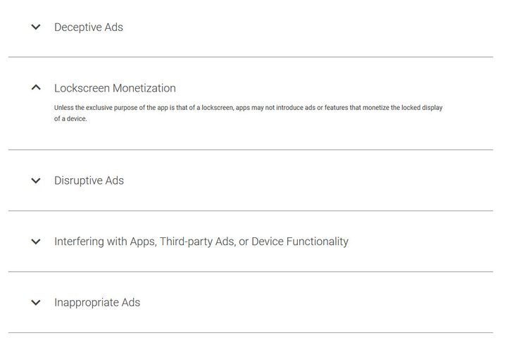 google ad policy