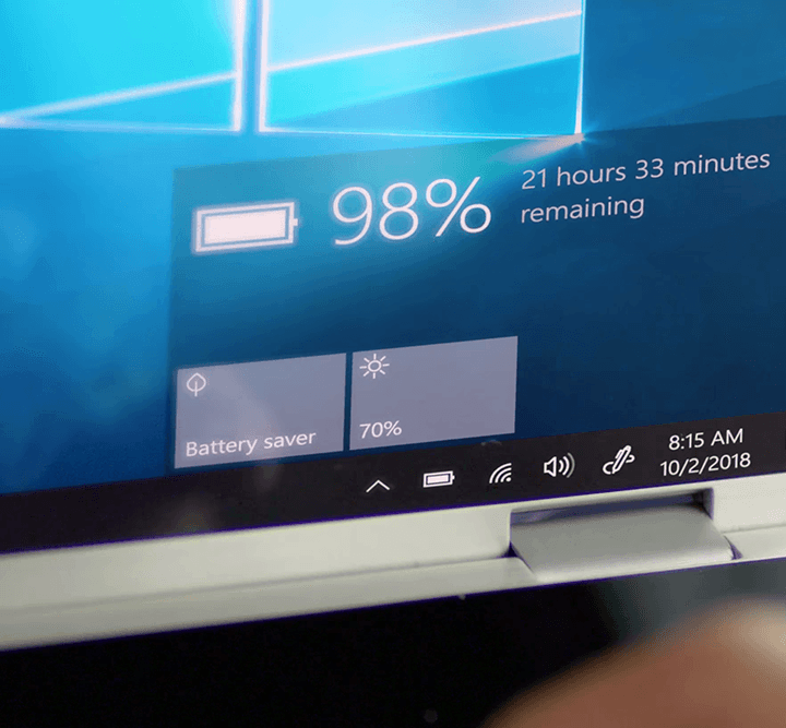 Battery life on a Windows PC.