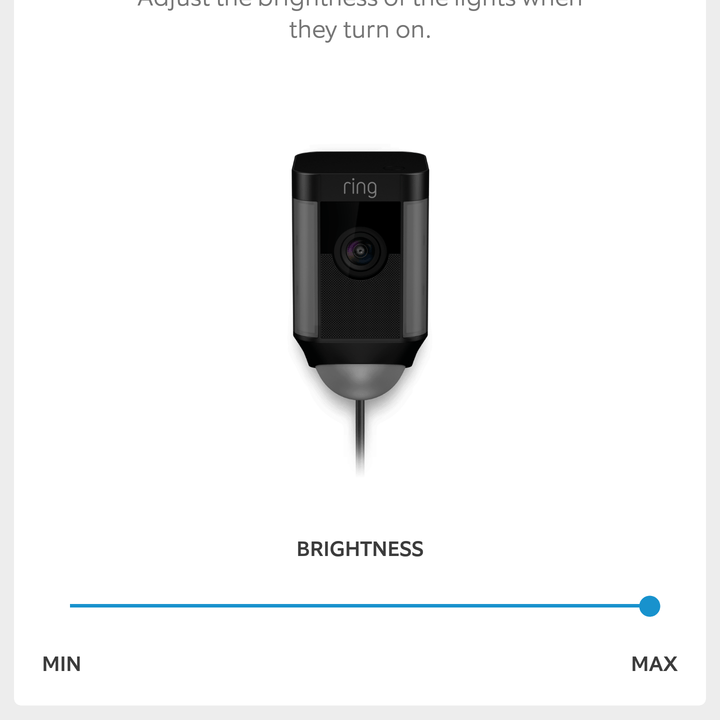Ring Spotlight Cam Wired review light brightness