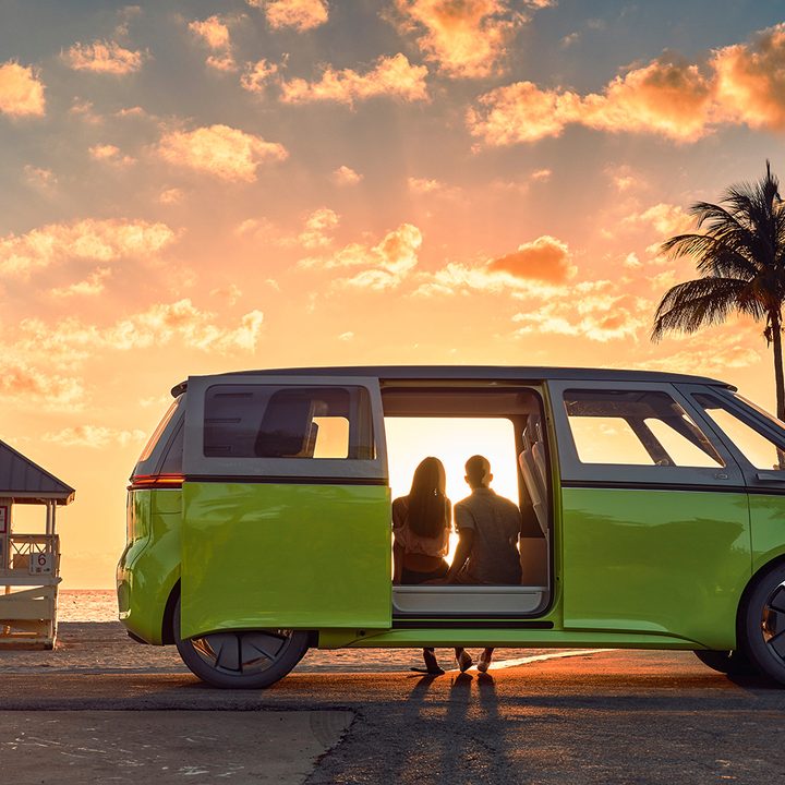 vw electric car vw electric car buzz sunset