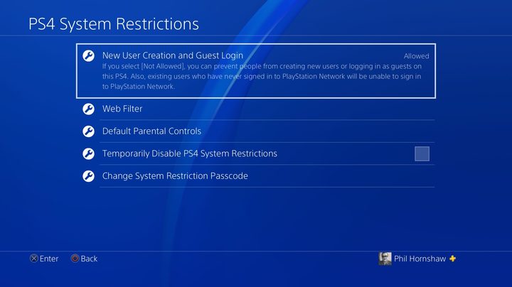 PS4 system restrictions how to set up playstation 4 parental controls