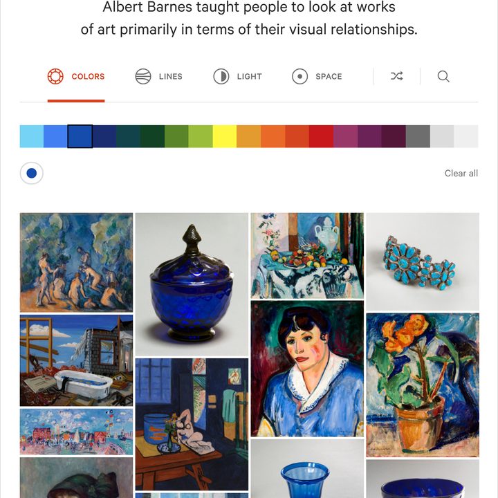 barnes foundation example blue