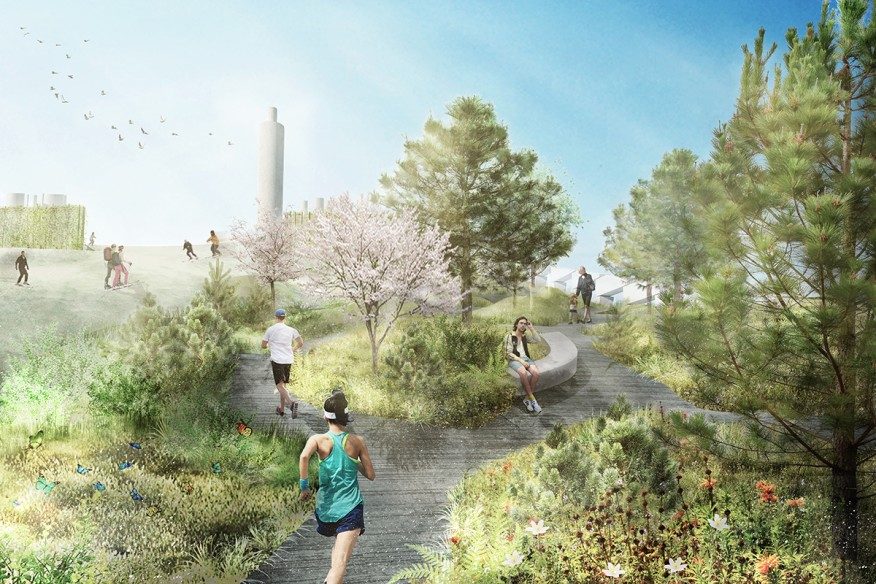 rooftop ski slope on danish power plant denmark 2