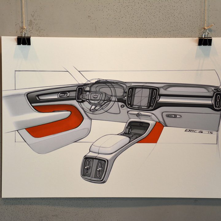 Volvo XC40 drawing angle