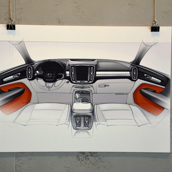 Volvo XC40 drawing front