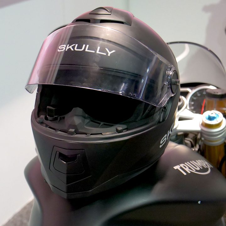 skully motorcycle helmet open
