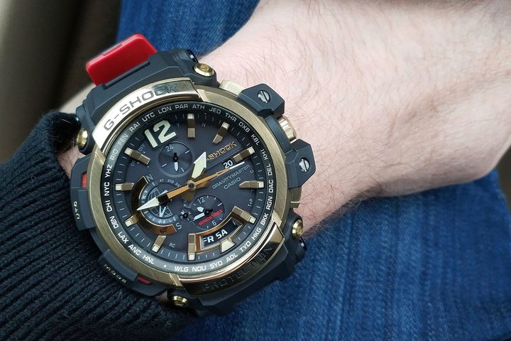 Casio G Shock GPW-2000 review arm angle
