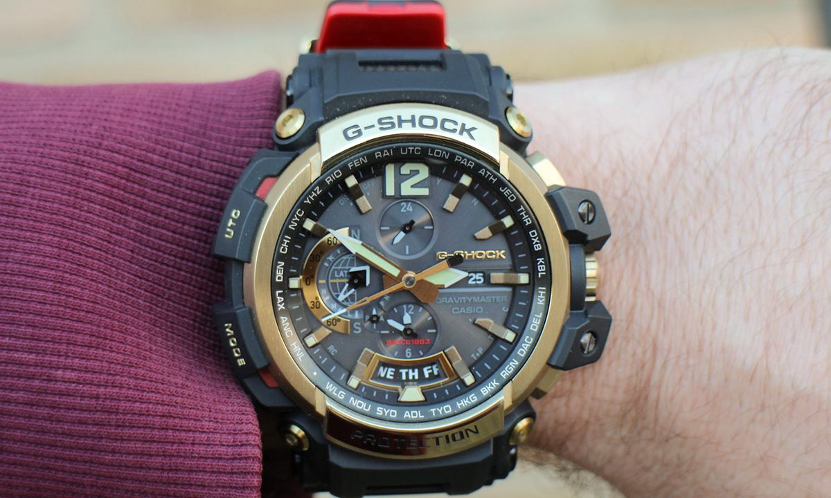 Casio G Shock GPW-2000 review arm face