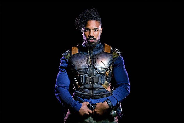Michael B. Jordan as Killmonger in his official portrait for Black Panther